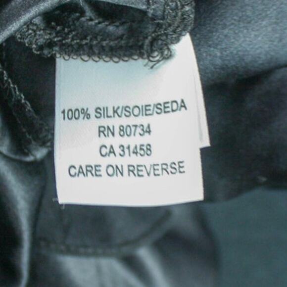 BCBGMAXAZARIA Black Silk Dress Tiered Ruffles V Neckline Event 12 - Picture 4 of 4